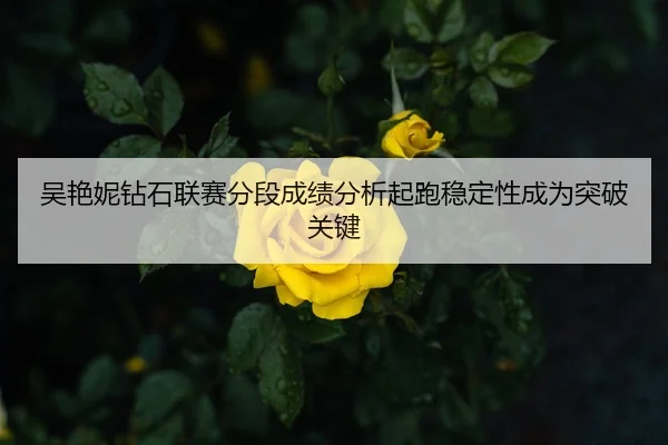 吴艳妮钻石联赛分段成绩分析起跑稳定性成为突破关键